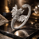 925 Sterling Silver Oxidized Dragon Ring