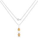 1.34 Carat Genuine Citrine and Pearl .925 Sterling Silver Pendant