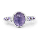 3.82 Carat Genuine Tanzanite .925 Sterling Silver Ring