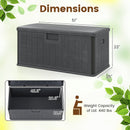 100 Gallon Large Deck Box with Lockable Lid for Patio