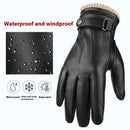 Men's Fleece-lined Windproof Sheepskin Gloves