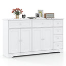Buffet Sideboard 59" Modern Coffee Bar Station Console Table-White