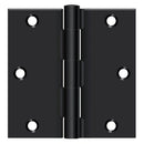 Deltana S35U1B-R 3-1/2 X 3-1/2 Square Hinge; Flat Black Finish