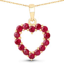 0.43 Carat Genuine Ruby 10K Yellow Gold Pendant