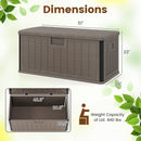 100 Gallon Large Deck Box with Lockable Lid for Patio