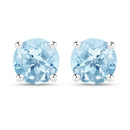 2.10 Carat Genuine Blue Topaz .925 Sterling Silver Earrings