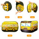 Kids Play Tent Foldable Pop Up Fire Truck Tent Portable Children Baby Play House W/ Carry Bag For Indoor Outdoor Use