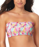 California Waves Juniors Smocked Bandeau Bikini Top
