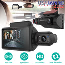Dual Lens Car DVR Dash Cam Video Recorder 720P Front Inside Camera Loop Recording Night Vision Driving Vehicle Recorder