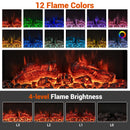 18/36 Inch 3-Sided Wall Mounted Electric Fireplace with 32/50 Inch Wide Floating Mantle