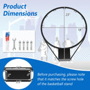 18 Inch Basketball Rim Goal Replacement with All Weather Net and Mounting Hardware