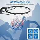 18 Inch Basketball Rim Goal Replacement with All Weather Net and Mounting Hardware