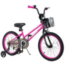 14 Inch Kids Bike Adjustable Bicycle with Front Basket for Children Aged 4-5 Years Old