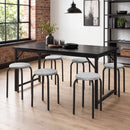 18-Inch Stackable Bar Stools with Washable Covers, Set of 6