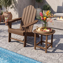18" Weather Resistant Outdoor Side Table - HDPE Construction