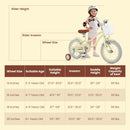 14/16/18 Inch Kids Bike Adjustable with Training Wheels Ages 3-8 Years Olds-18 inches