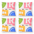 18 x 18 Inch Inches Square Throw Pillows with Removable and Washable Velvet Pillow Cases