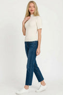 Zenana Viscose Ribbed Mock Neck Sweater