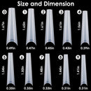 500Pcs False Nail Tips C Curve Half Cover French Nails Extra Long Fake Finger Nails For Nail Art Salons Home DIY 10 Sizes