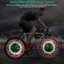 2Pcs 32LEDs Patterns Cycling Lights Rainbow Wheel Tire Flash Lamp Bicycle Colorful LED Wheel Spoke Signal Light w/ 30 Patterns