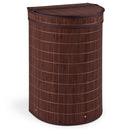 19 Gallon Bamboo Laundry Hamper with Zippered Lid
