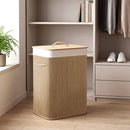 19 Gallon Bamboo Laundry Hamper with Removable Liner