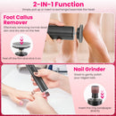Electric Foot Callus Remover & Nail Grinder with 40 Sanding Discs