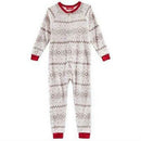 Family Pajamas Matching Winter Fairisle One-Piece Gray