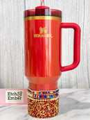 Rainbow & Gold Tumbler Bracelet Stack -fits 30-40oz