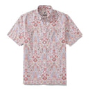 Men's Hawaiian Shirt Flower Pattern Print Cotton Button-down Short Sleeve Aloha Shirt