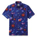Men's Hawaiian Shirt Silent Radiance Cotton Button-down Short Sleeve Aloha Shirt
