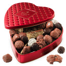 Heart-Shaped Chocolate Gift Tin – Gourmet Assorted Chocolates in Keepsake Red Tin