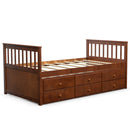 Twin Captain’s Bed with Trundle and 3 Storage Drawers