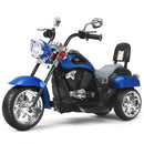 6V Powered Toddler 3-Wheel Motorbike Ride On Toy with Horn and Headlight-Black and White