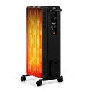 1500 W Oil-Filled Heater Portable Radiator Space Heater with Adjustable Thermostat