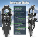 21/25/30 Inch 4-in-1 Lightweight Terrain Snowshoes with Flexible Pivot System