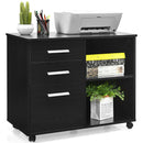 3-Drawer Mobile Lateral File Cabinet Printer Stand
