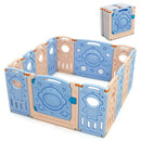 18-Panel Foldable Baby Playpen Kids Activity Center with Lockable Door