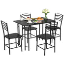 5 Pieces Wood Rectangular Dining Table Set