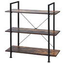 3/5 Tiers Industrial Bookcase with Metal Frame for Home Office-3