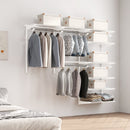 Adjustable Closet Organizer Kit with Shelves and Hanging Rods for 4 to 6 Feet