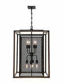 Varaluz Rio Lobo 8 Light Pendant, Dark Oak/Black - 285P08DOBL