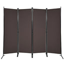 4-Panel Room Divider with Steel Frame