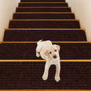 15 Pieces 30 x 8 Inch Slip Resistant Soft Stair Treads Carpet