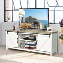 TV Stand Media Center Console Cabinet with Sliding Barn Door