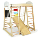 Indoor Playground Climbing Gym Wooden 8-in-1 Climber Playset for Children