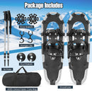 21/25/30 Inch 4-in-1 Lightweight Terrain Snowshoes with Flexible Pivot System