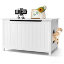 Wooden Cat Litter Box Enclosure with Top Opening Side Table Furniture