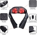 Electric Back and Neck Kneading Shoulder Massager with Heat Straps