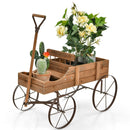 Wooden Wagon Plant Bed